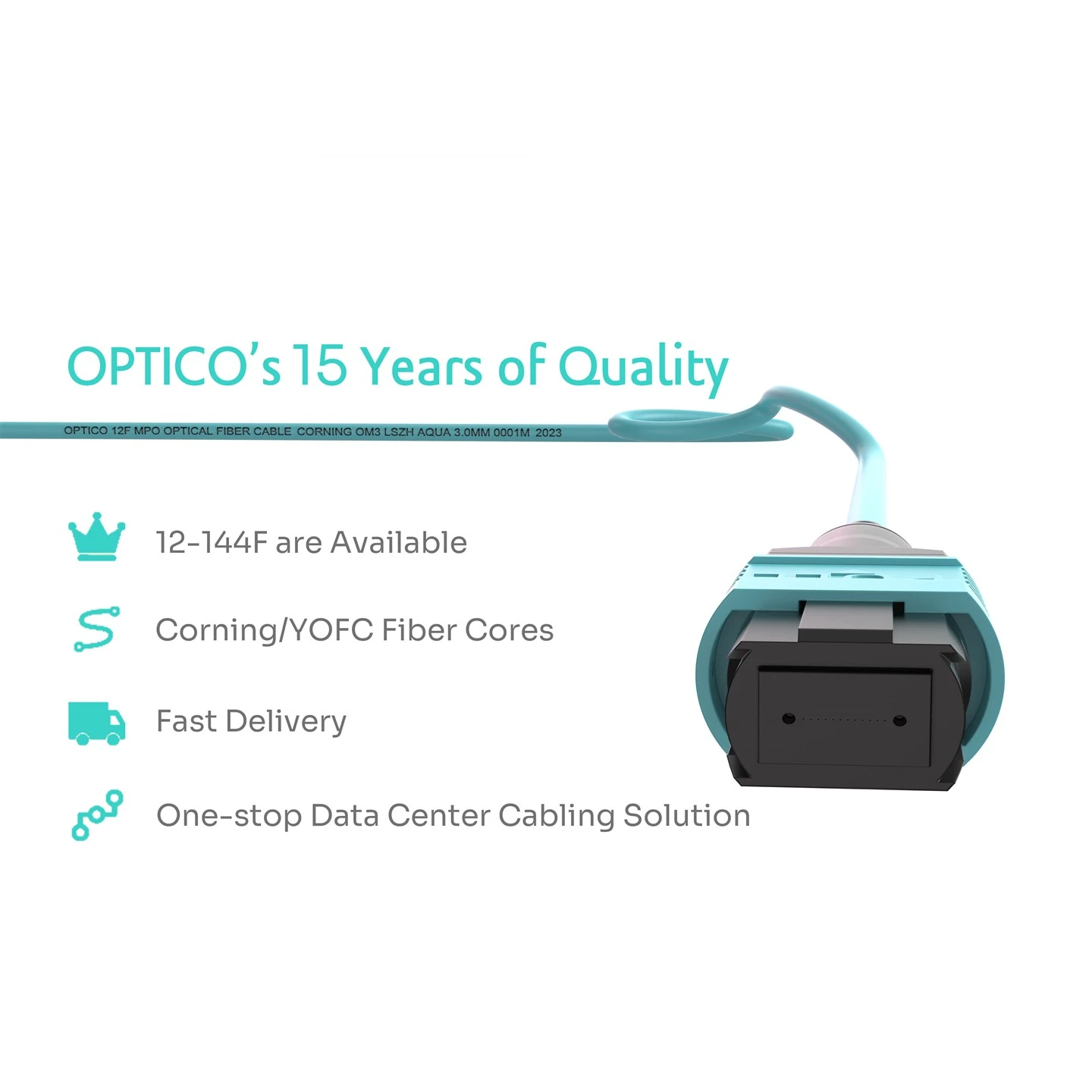 OM3 MPO Patch Cable 24 Cores